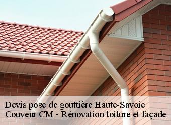 Devis pose de gouttière 74 Haute-Savoie Couveur CM - Rénovation toiture et façade