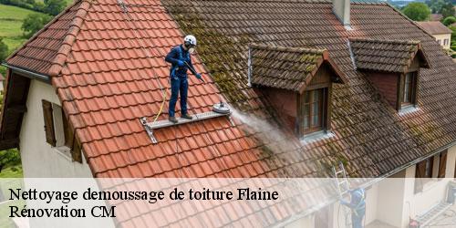 Nettoyage demoussage de toiture flaine-74300 Rénovation CM