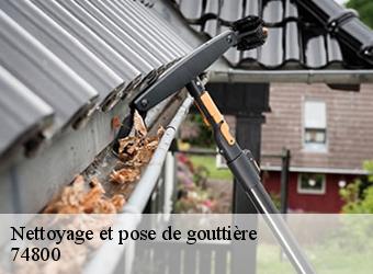 Nettoyage et pose de gouttière 74800
