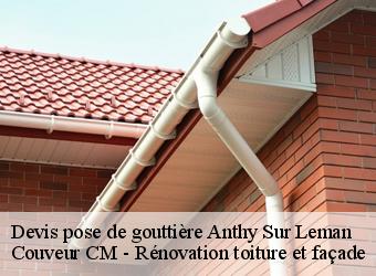 Devis pose de gouttière  anthy-sur-leman-74200 Couveur CM - Rénovation toiture et façade