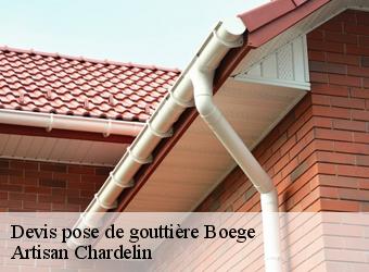 Devis pose de gouttière  boege-74420 Artisan Chardelin