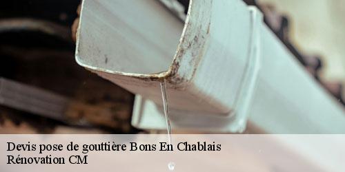 Devis pose de gouttière bons-en-chablais-74890 Rénovation CM