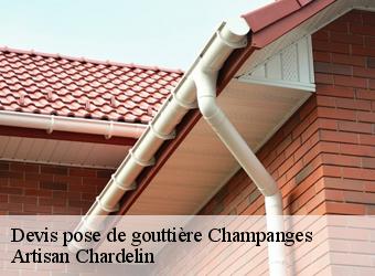 Devis pose de gouttière  champanges-74500 Artisan Chardelin