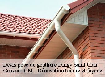 Devis pose de gouttière dingy-saint-clair-74230 Couveur CM - Rénovation toiture et façade