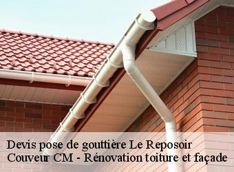 Devis pose de gouttière le-reposoir-74950 Couveur CM - Rénovation toiture et façade