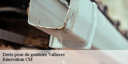 Devis pose de gouttière  vallieres-74150 Rénovation CM