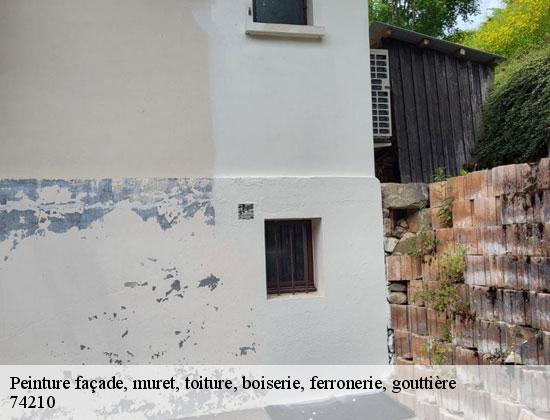 Peinture façade, muret, toiture, boiserie, ferronerie, gouttière  chevaline-74210 Rénovation CM