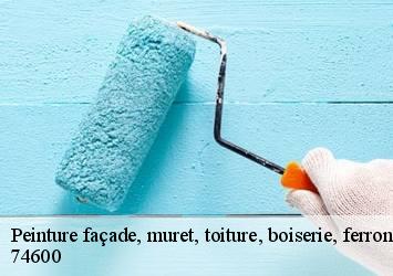 Peinture façade, muret, toiture, boiserie, ferronerie, gouttière 74600