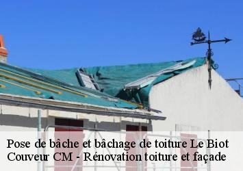 Pose de bâche et bâchage de toiture le-biot-74430 Couveur CM - Rénovation toiture et façade