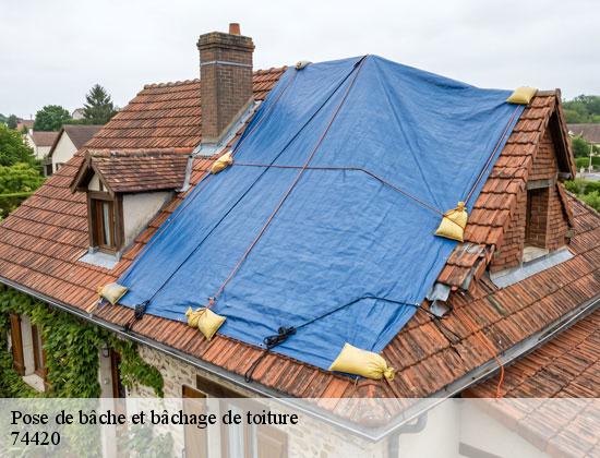 Pose de bâche et bâchage de toiture burdignin-74420 Rénovation CM