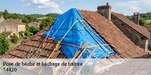 Pose de bâche et bâchage de toiture burdignin-74420 Rénovation CM