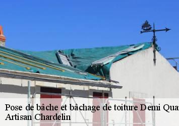 Pose de bâche et bâchage de toiture  demi-quartier-74120 Artisan Chardelin