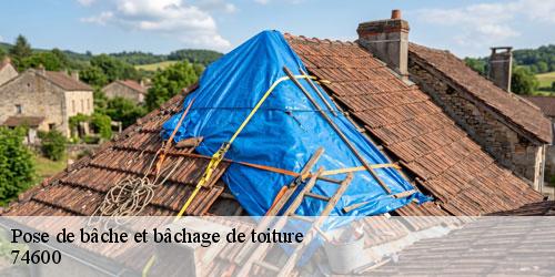 Pose de bâche et bâchage de toiture quintal-74600 Rénovation CM