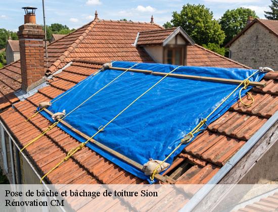 Pose de bâche et bâchage de toiture sion-74150 Rénovation CM